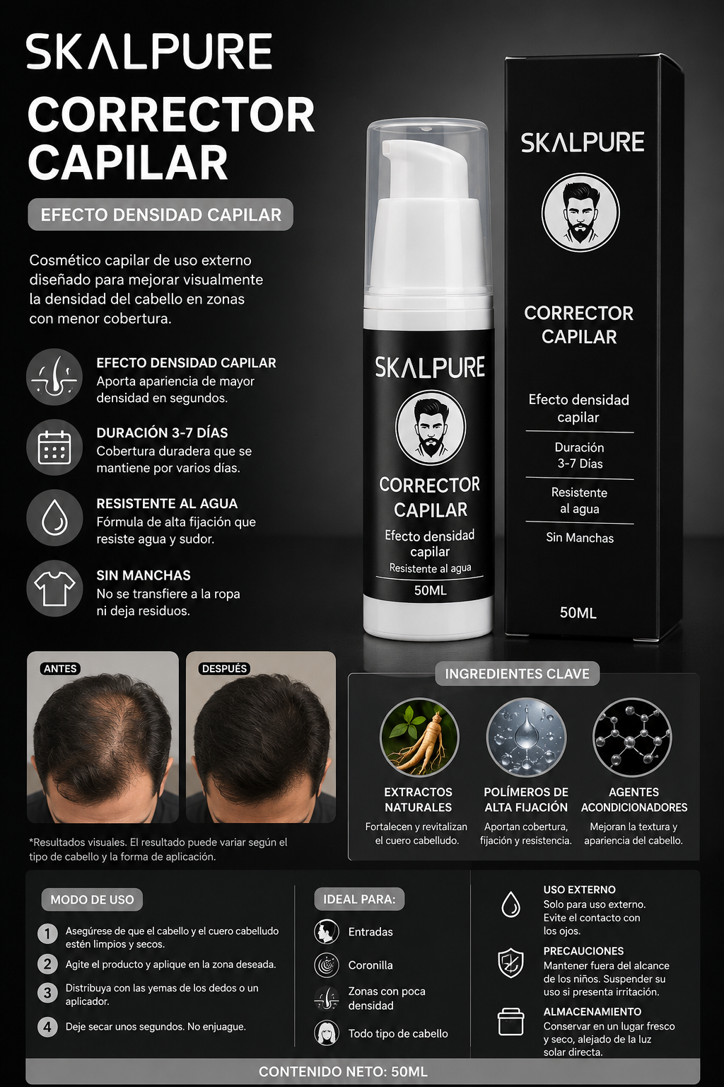 SKALPURE: Corrector Capilar Profesional